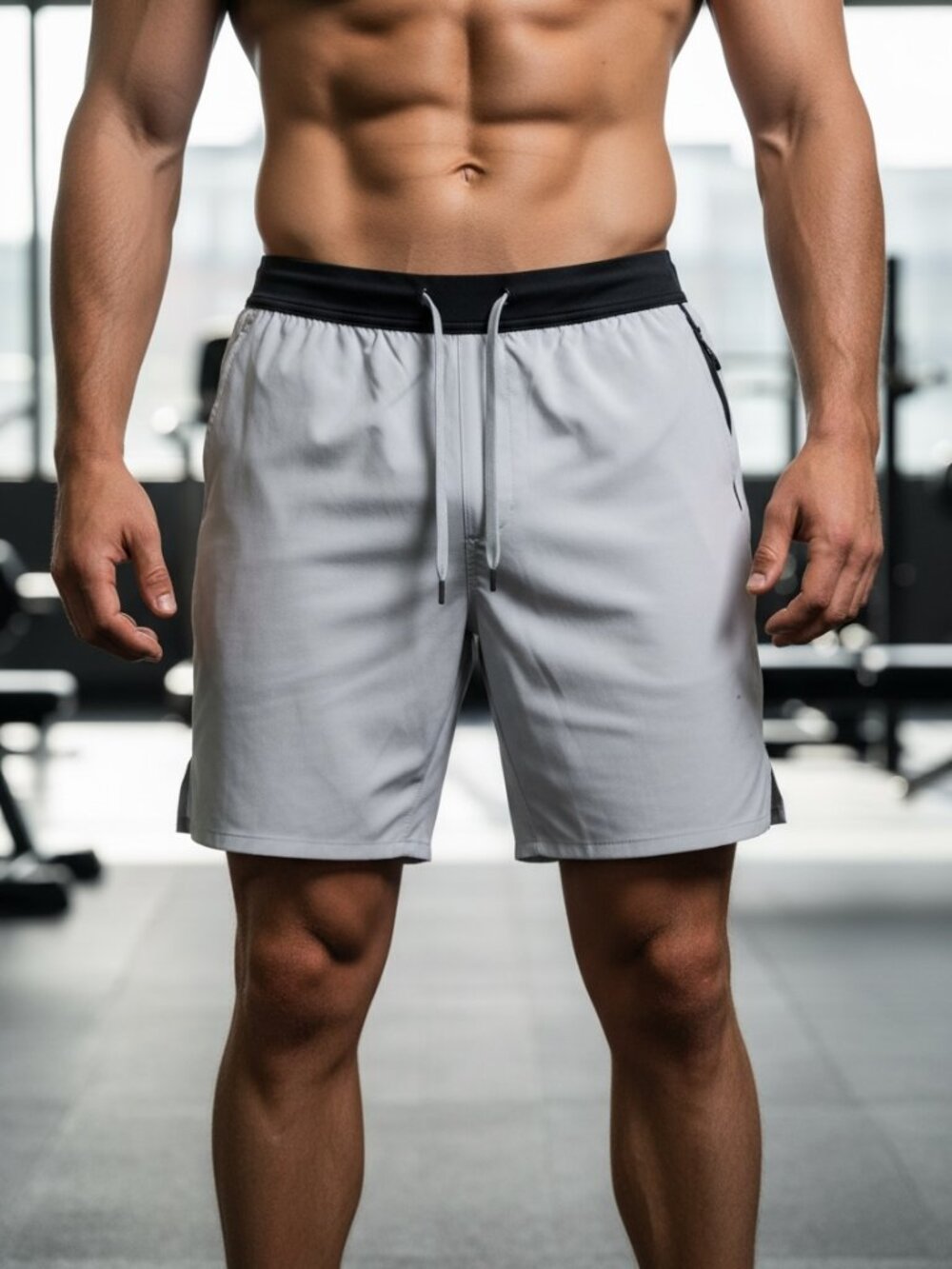 Ten Thousand Interval Short Men's Medium Lined Grey Training Shorts